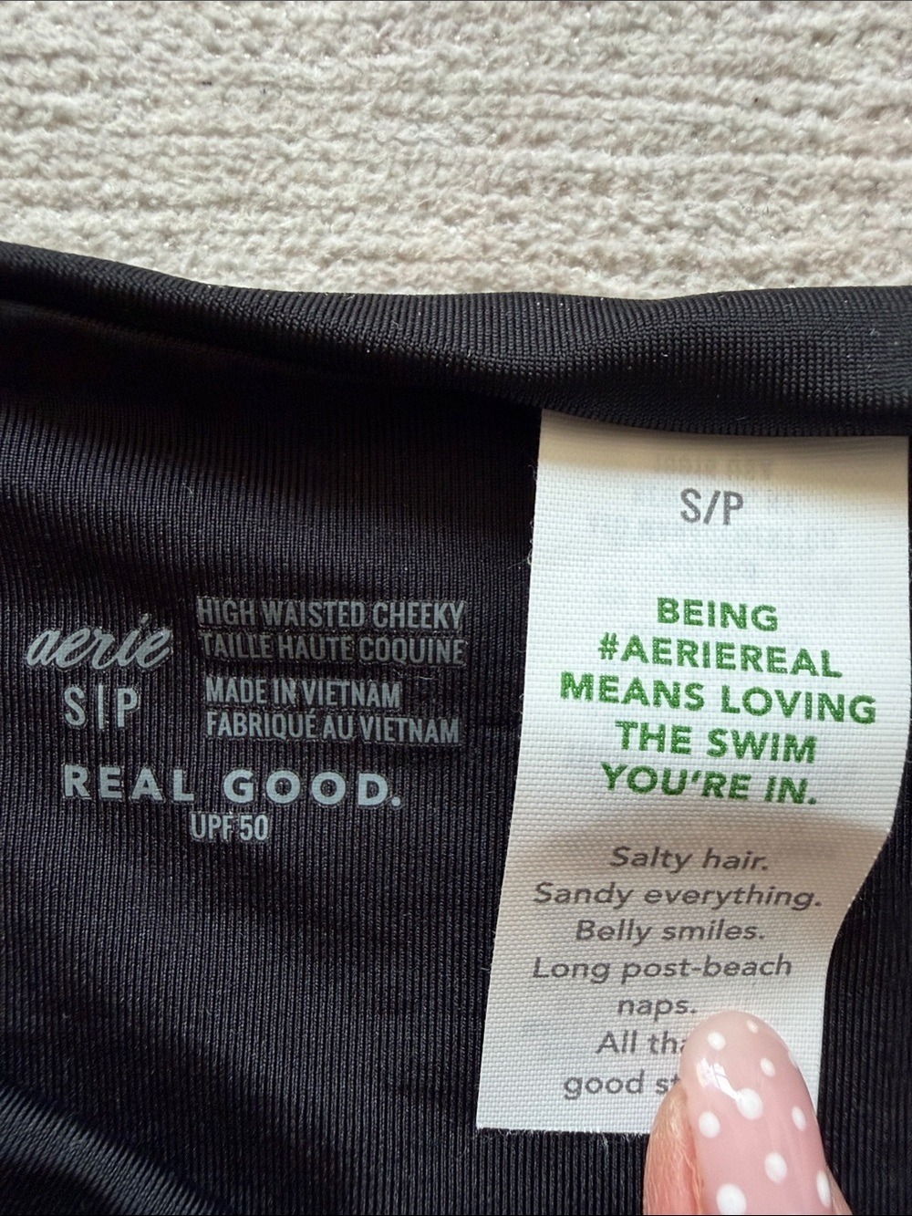 Aerie Black Cheeky Swim Bottoms Small - Picture 2 of 4